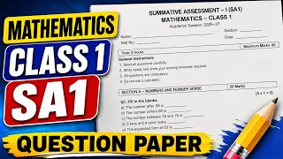 Math Class 1 SA1 QUESTION PAPER || Math term 1 paper || Splendidmoms