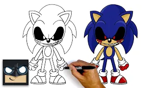 how to draw sonic exe step by step tutorial
