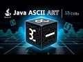 Java ASCII Art Drawing a 3D Cube in the Console