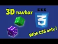 create a 3D flipping NAVIGATION bar only with HTML CSS
