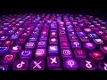 Glowing Social Media Icons Seamless Loop 4K No Copyright
