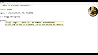 Machine Learning Tutorial of How to Create Standard Deviation using the NumPy std method in Python