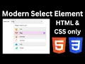 You can style Native HTML Select with CSS Customizable Select Elements