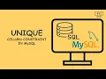 Unique Constraint in MySQL