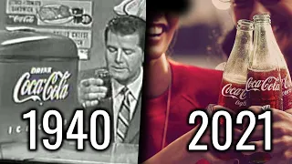 evolution of coca cola commercials through the years 1940s 2021