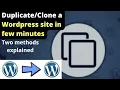 How to clone a wordpress website to another Domain name all-in-one wp migration and Softaculous