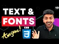 CSS Course Text Font Properties in CSS Typography Web Development Course Beginner to Adva