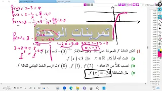 حل تمرينات الدالة الأسية و اللوغاريتمية تحليل للصف الحادي عشر 