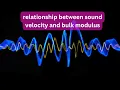 Lagu relationship between sound velocity and bulk modulus