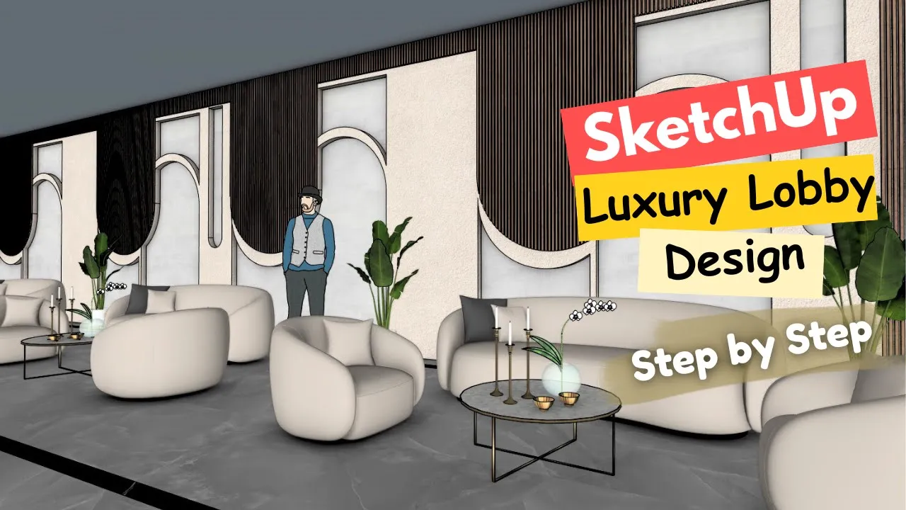 Luxury lobby modeling tutorial video thumbnail