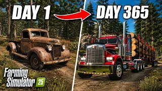 I Survived 365 Days Starting With 0 in the Wilderness Until a Tornado Nearly Destroyed My Farm FS25