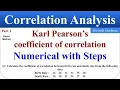 1 correlation analysis correlation coefficient Karl Pearson coefficient of correlation statistics