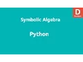 Python Sympy Symbolic Algebra