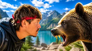 وجها لوجه مع أخطر الدببة في العالم بكندا 🇨🇦🐻