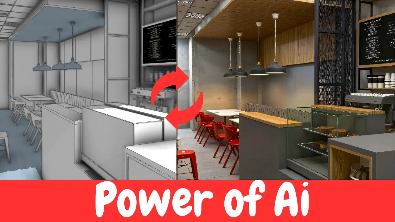 From sketch to rendered interior tutorial video thumbnail