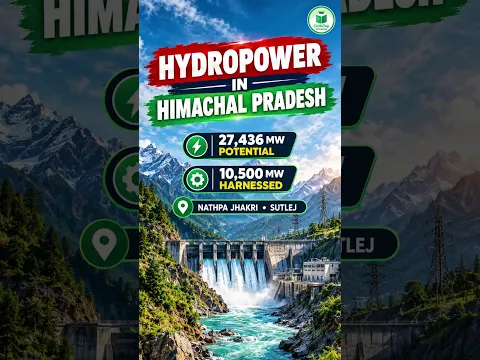 Hydropower in Himachal Pradesh β‘ | Important HP GK & Current Affairs | HPAS Exam 2026 #Shorts