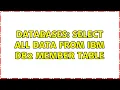 Databases Select all data from IBM DB2 member table 2 Solutions