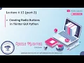 Creating Radio Buttons in Tkinter