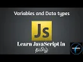 Learn JavaScript variables and datatypes in tamil javascript tutorial for beginners info simple