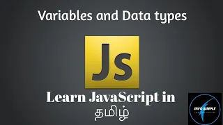 Learn JavaScript variables and datatypes in tamil javascript tutorial for beginners info simple