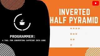 Inverted Half Pyramid Star Pattern Java Programming Python Guy