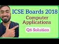 ICSE Class 10 Computer Applications Boards 2018 Question 6 Solution - Change first letter of words