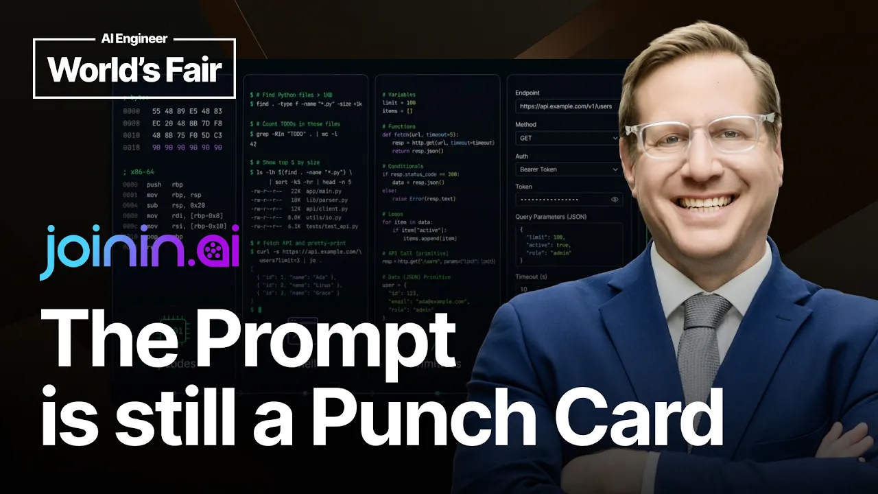 The Prompt Is Still a Punch Card - Ted Johnson, JoinIn AI: video thumbnail
