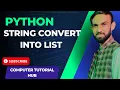 String Convert Into List in Python Language