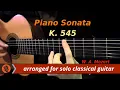 Download Lagu Piano Sonata K. 545 by W. A. Mozart, 1st Mvt (classical guitar arrangement by Emre Sabuncuoğlu)