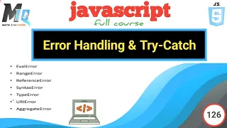 Error Handling Try-Catch Methods in javascript Types Error