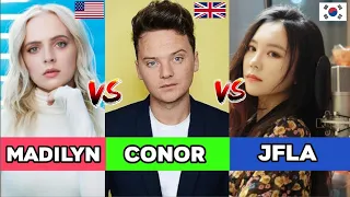 Download Conor Maynard vs JFla vs Madilyn Bailey USA 🇺🇸 vs UK 🇬🇧 vs South Korea 🇰🇷 Who Is Better 😱 MP3