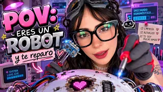 Eres un Robot y te reparo 💕 #asmr #robot #relax #asmrparadormir #funnyasmr #dormir 