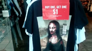 Zombie Mona Lisa Shirt For Sale at Hot Topic in Eastview Mall in Victor New York November 23rd 2