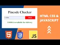 Pincode Checker Functionality html css javascript