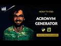 How To Create an Acronym Generator Using Python