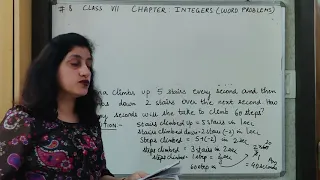 Class 7 Integers Word problems on integers