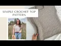 Treble Tee Short Sleeved Summer Top Crochet Pattern