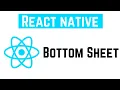React Native Tutorial - Bottom Sheet React Native Elements