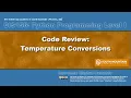 Python 01L - Code Review Temperature Conversions