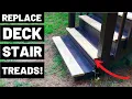Deck Stair Tread Installation How To Replace Deck Stair Treads