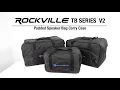 All About Your Rockville TB v2 Padded Speaker Bag Carry Case For DJ PA Speakers Stand