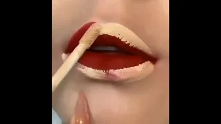 طريقة عمل احمر شفاة مدرج على الطريقة الكورية مكياج 