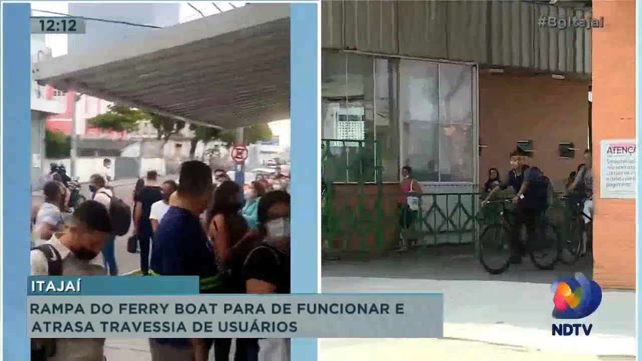 Rampa do ferry boat para de funcionar e atrasa travessia de usuários