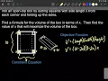 Optimization folding box maximize volume of box calculus