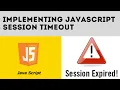 How to Implement Javascript Session Timeout JS 2020
