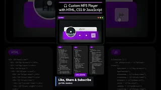 Custom MP3 Player with HTML CSS JavaScript