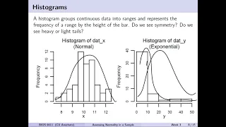 Assessing Normality