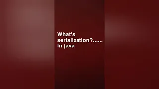 Interview questions on java serialization