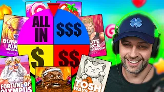 I LET a WHEEL DECIDE my BONUS BUY AMOUNTS BUT I MUST PICK a SLOT FIRST