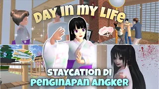DAY IN MY LIFE STAYCATION DI PENGINAPAN ANGKER || SAKURA SCHOOL SIMULATOR